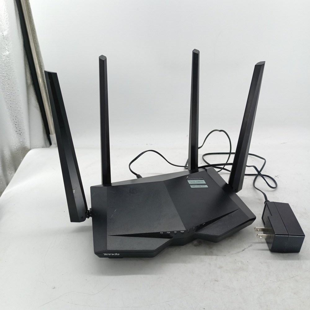 Tenda AC6 AC1200 Smart Dual-Band WiFi Router Black with Power Adapter r3